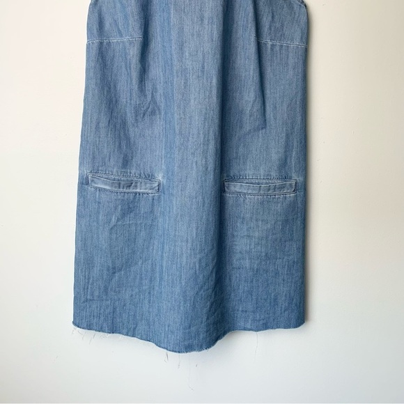 ASOS Denim Short Halter Dress Jumper Size 4 - Picture 3 of 9